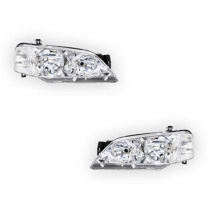 Ford Falcon / Fairmont BA BF (2002 - 2006) Chrome / Black OEM Style Headlights LH + RH