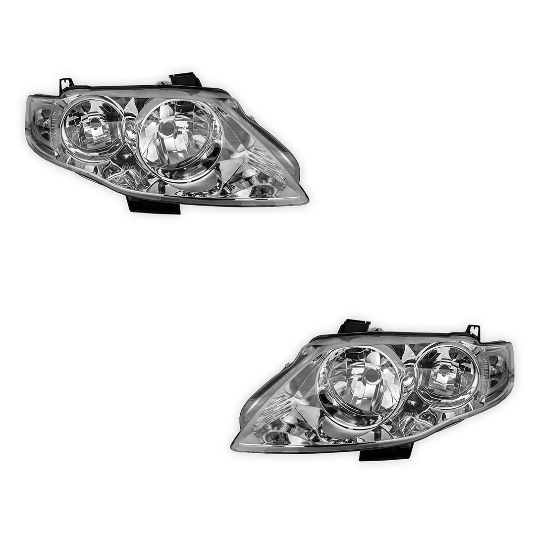 Ford Falcon FG Series 1 (2008 - 2011) Chrome OEM Style Headlights LH + RH