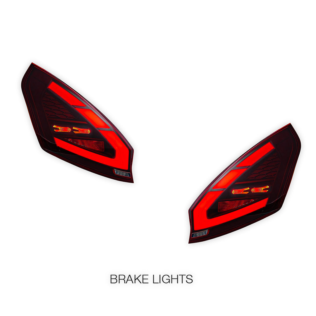 Ford Fiesta WS / WT / WZ (2008 - 2019) Sequential Red Full LED Tail Lights LH + RH