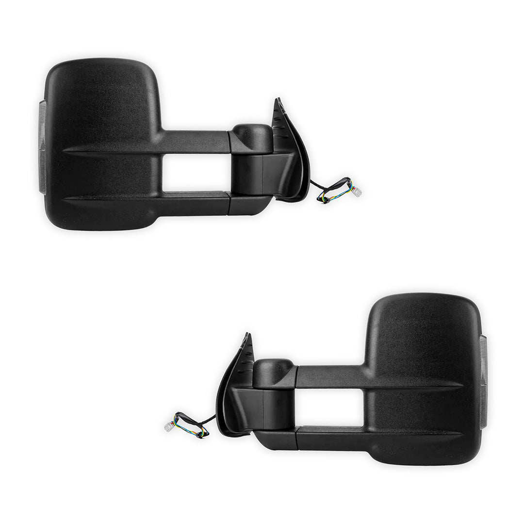 Toyota HiLux (2015 - 2019) Black Extendable Towing Side Mirrors