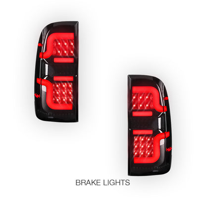 Toyota Hilux N70 (2005 - 2015) Sequential Smoked LED Tail Lights LH + RH