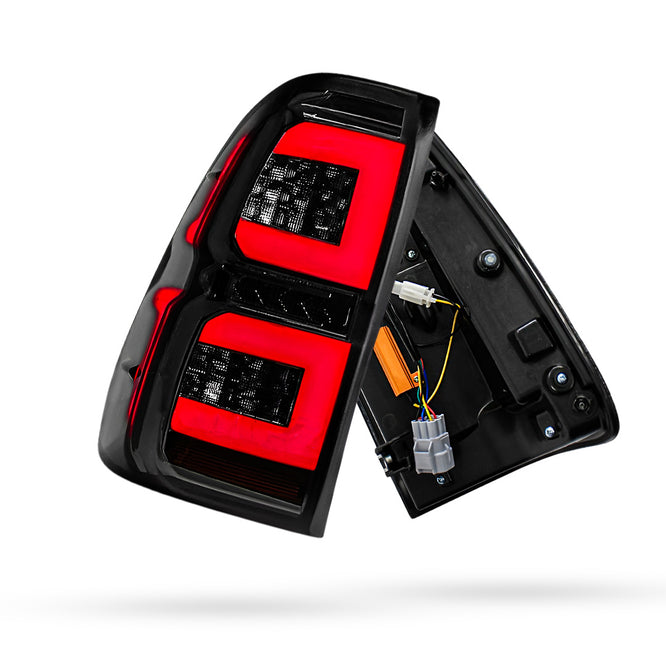 Toyota Hilux N80 (2015 - 2024) Sequential Smoked C-Style LED Tail Lights LH + RH