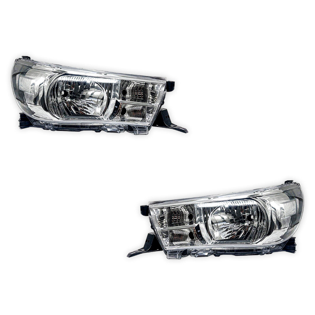 Toyota Hilux N80 Workmate (2015 - 2022) Clear OEM Style Headlights LH + RH