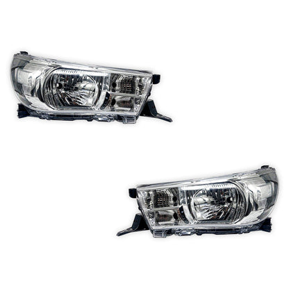 Toyota Hilux N80 Workmate (2015 - 2022) Clear OEM Style Headlights LH + RH