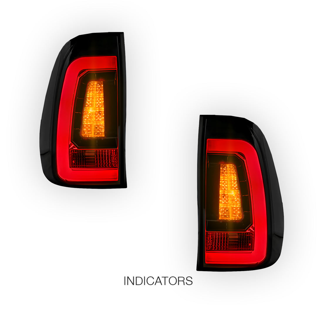 Toyota Hilux N80 (2015 - 2020) Smoked Red 3D LED Tail Lights LH + RH