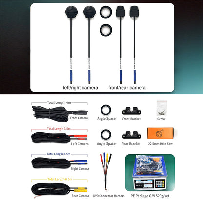 360° Surround View Camera System Fully Integrated with DMS Head Units