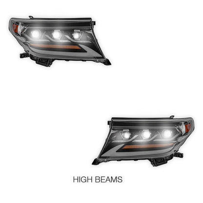 Toyota LandCruiser 200 Series (2008 - 2015) Sequential LED DRL Headlights LH + RH
