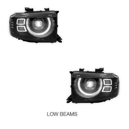 Toyota LandCruiser VDJ76 / 78 / 79 Series (2007 - 2024) Smoked LED Headlights LH + RH