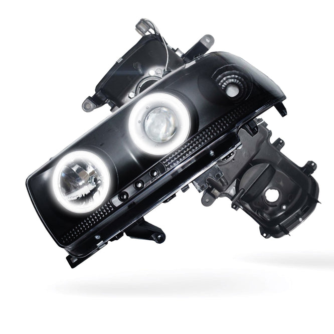 Toyota LandCruiser 80 Series (1990 - 1997) Halo Angel Eyes Projector Headlights LH + RH