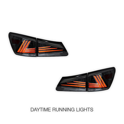 Lexus IS-F USE20 (2008 - 2012) Sequential Smoked Full LED Tail Lights LH + RH