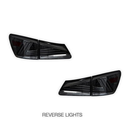 Lexus IS-F USE20 (2008 - 2012) Sequential Smoked Full LED Tail Lights LH + RH