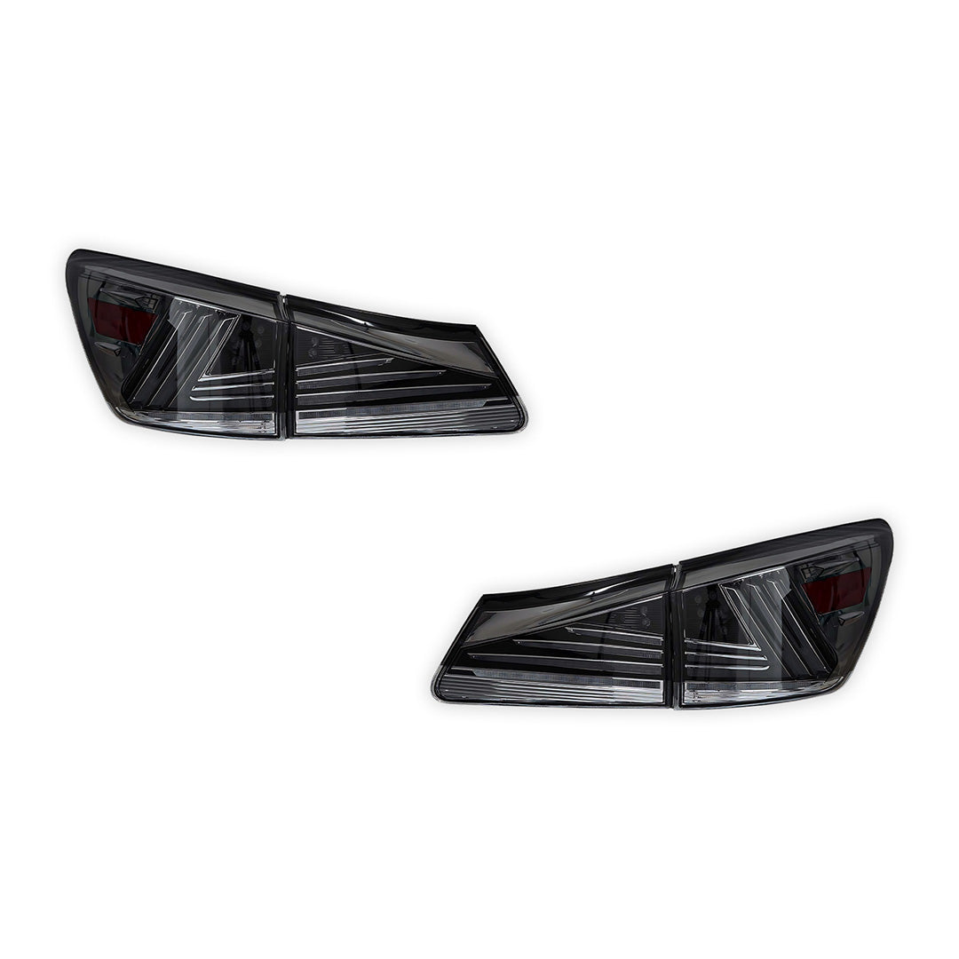 Lexus IS-F USE20 (2008 - 2012) Sequential Smoked Full LED Tail Lights LH + RH