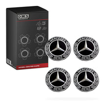 Mercedes-Benz E-Class W124 / W210 / W211 / W212 (1991 - 2015) 4 Pcs. 75mm Black Wheel Centre Caps