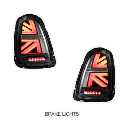 Mini Cooper R56 / R57 / R58 / R59 (2007 - 2015) Sequential Clear Smoked LED Tail Lights LH + RH