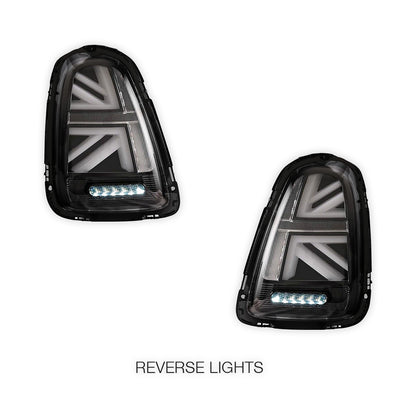 Mini Cooper R56 / R57 / R58 / R59 (2007 - 2015) Sequential Clear Smoked LED Tail Lights LH + RH