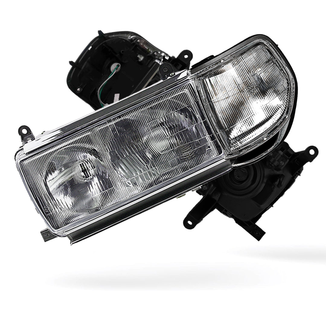 Toyota LandCruiser 80 Series Sahara (1990 - 1998) OEM Style Headlights & Corner Lights LH + RH
