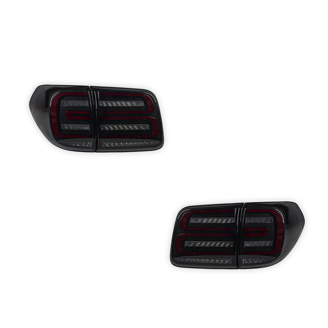 Nissan Patrol Y62 Wagon (2012 - 2019) Sequential Smoked Full LED Tail Lights LH + RH