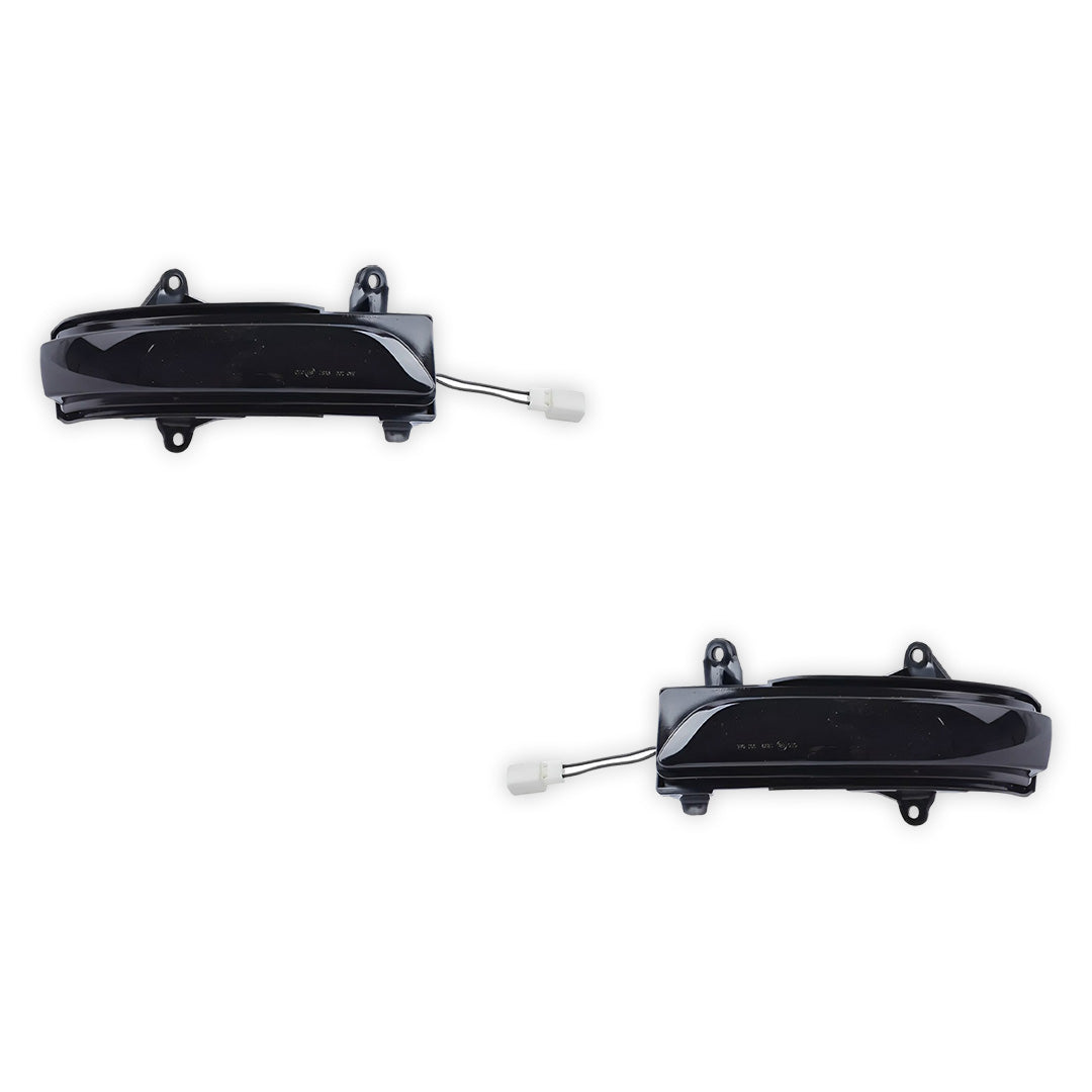 Toyota Prado 150 Series All Models (2009 - 2021) Smoked Sequential LED Side Mirror Turn Signal Lights LH + RH