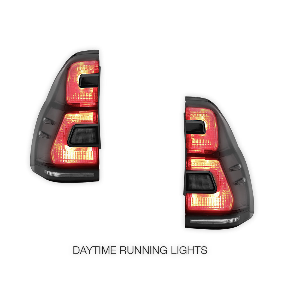 Toyota Prado 120 Series All Models (2003 - 2009) Sequential Smoked LED Tail Lights LH + RH