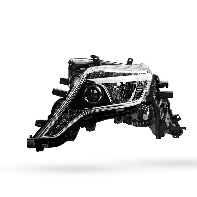 Toyota LandCruiser Prado GRJ150 / KDJ150 Series 2 (2013 - 2017) Black LED DRL Headlights LH + RH