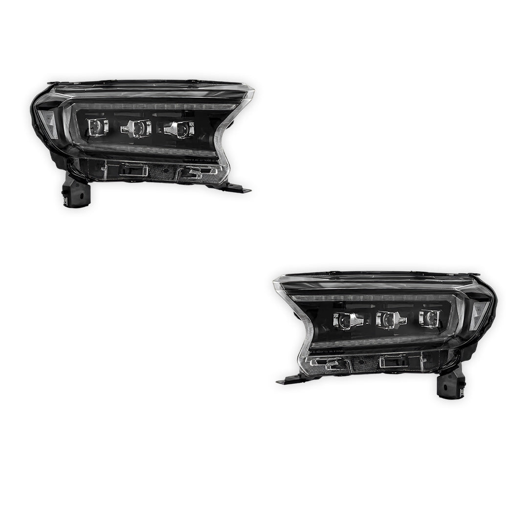 Ford Ranger PX MK2 / MK3 (2016 - 2021) Projector LED Headlights LH + RH