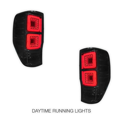 Ford Ranger PX MK1 / MK2 / MK3 (2012 - 2021) Smoked Block-Style LED Tail Lights LH + RH