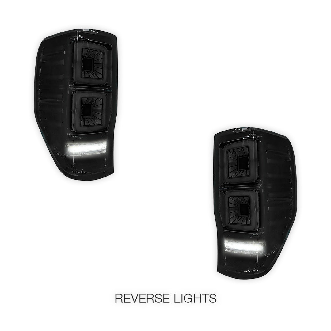 Ford Ranger PX MK1 / MK2 / MK3 (2012 - 2021) Smoked Block-Style LED Tail Lights LH + RH