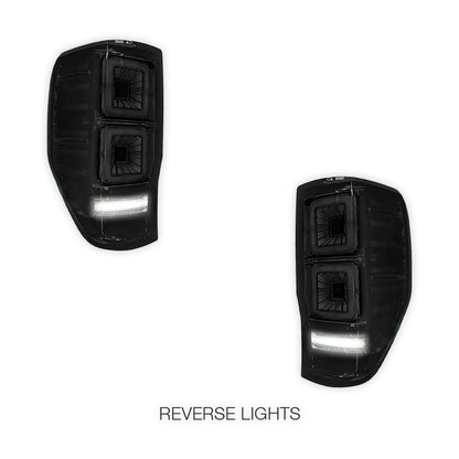 Ford Ranger PX MK1 / MK2 / MK3 (2012 - 2021) Smoked Block-Style LED Tail Lights LH + RH