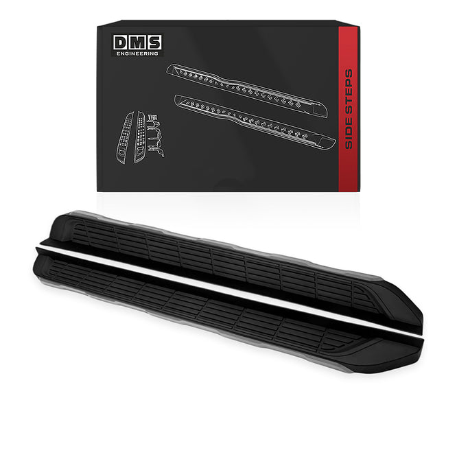 Ford Ranger PX / MK1 / MK2 Dual Cab (2012 - 2018) OEM Style Black Side Steps LH + RH