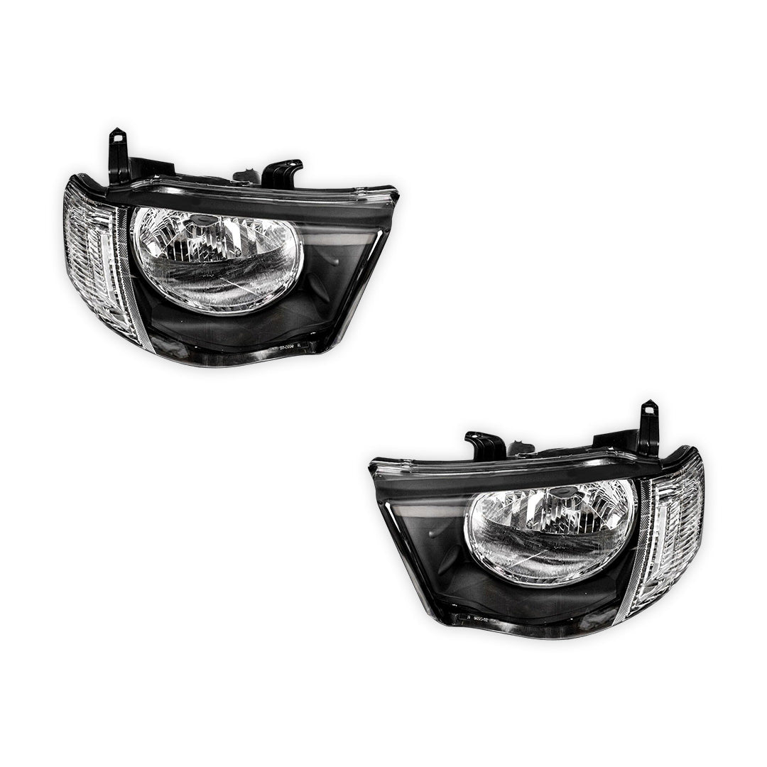 Mitsubishi Triton ML / MN (2006 - 2015) Black OEM Style Headlights LH + RH