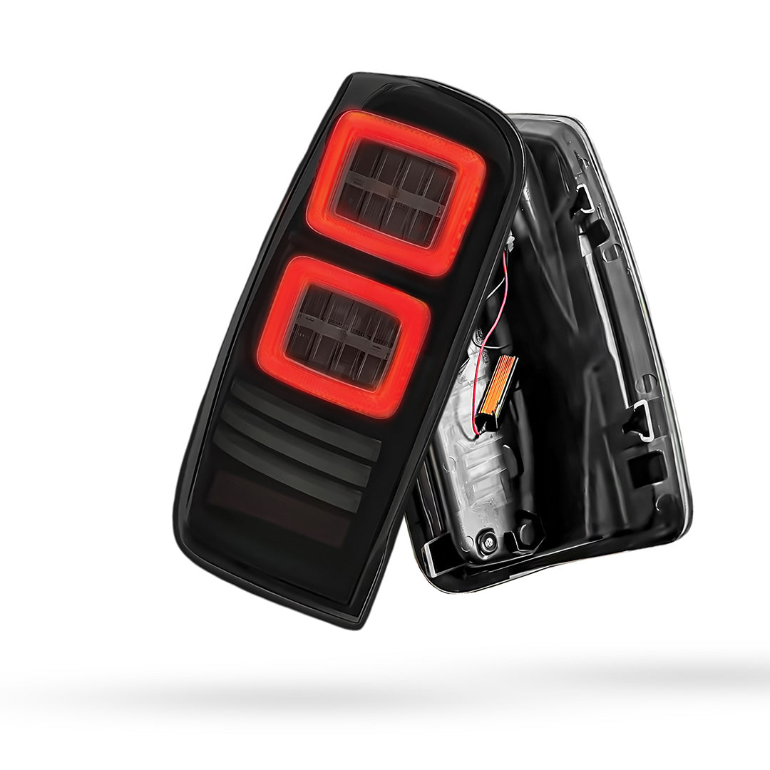 Mitsubishi Triton MR (2019 - 2022) Sequential Smoked Block Style Full LED Tail Lights LH + RH