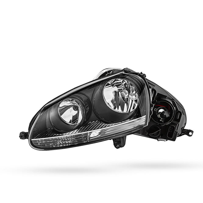 Volkswagen Golf MK5 (2004 - 2009) Black OEM Style Headlights LH + RH